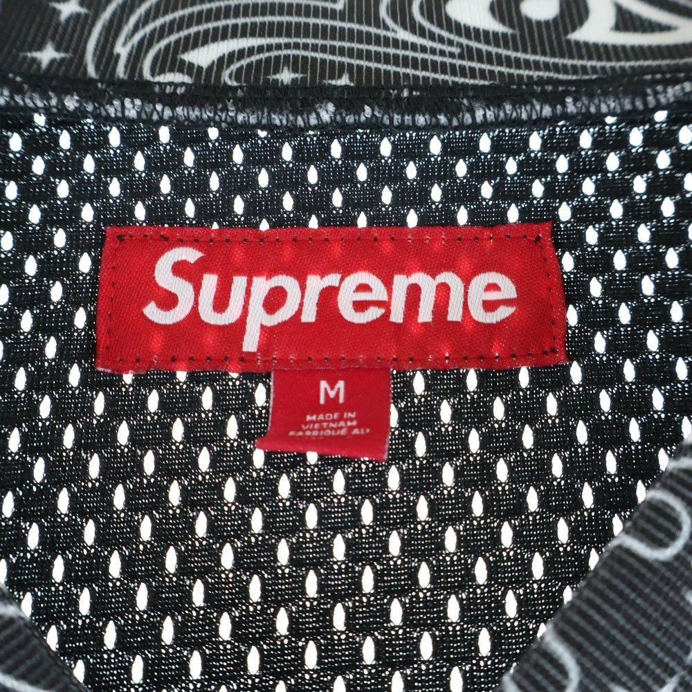 SUPREME(シュプリーム) 25SS Bandana Football Jersey バンダナ フットボール ジャージ メッシュ 半袖Tシャツ ブラック