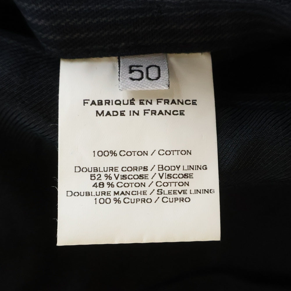 BALMAIN(バルマン) ストライプテーラードジャケット コットン バッヂ付き グレー T721 B508