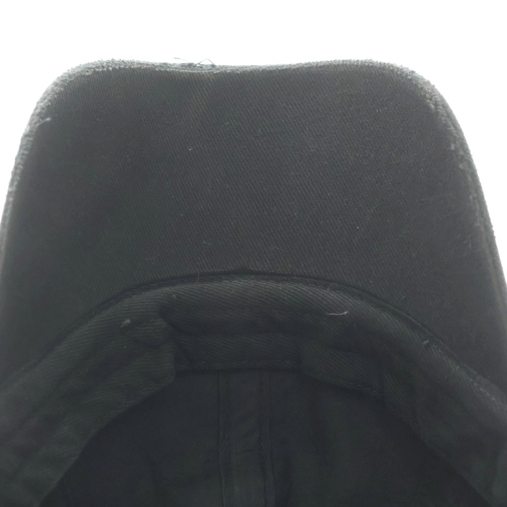 BALENCIAGA(バレンシアガ) 21SS RAMMSTEIN LIMITED EDTION ラムシュタイン リミテッドエディション デストロイ加工 6パネル ベースボールキャップ ブラック 670765410B2