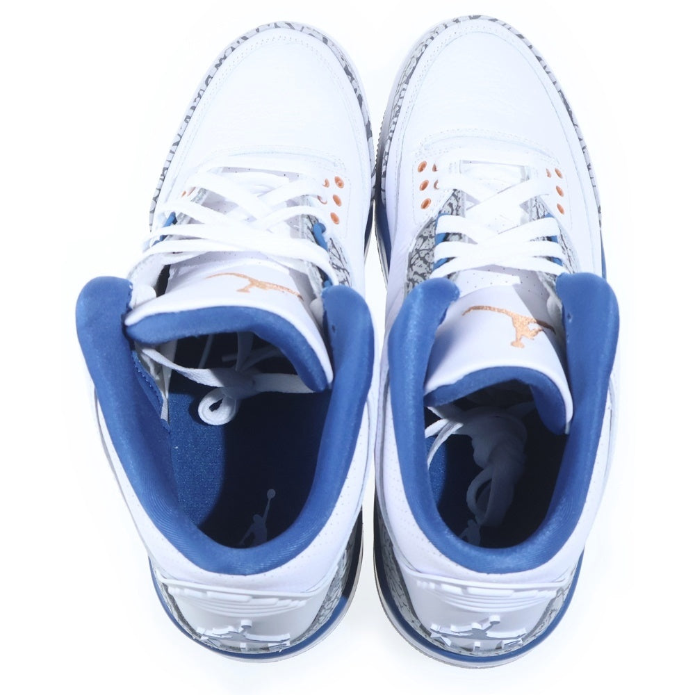 NIKE(ナイキ) AIR JORDAN 3 RETRO TRUE BLUE AND COPPER CT8532-148 エアジョーダン3 レトロ トゥルーブルーアンドコッパー ミッドカットスニーカー US10.5/28.5cm