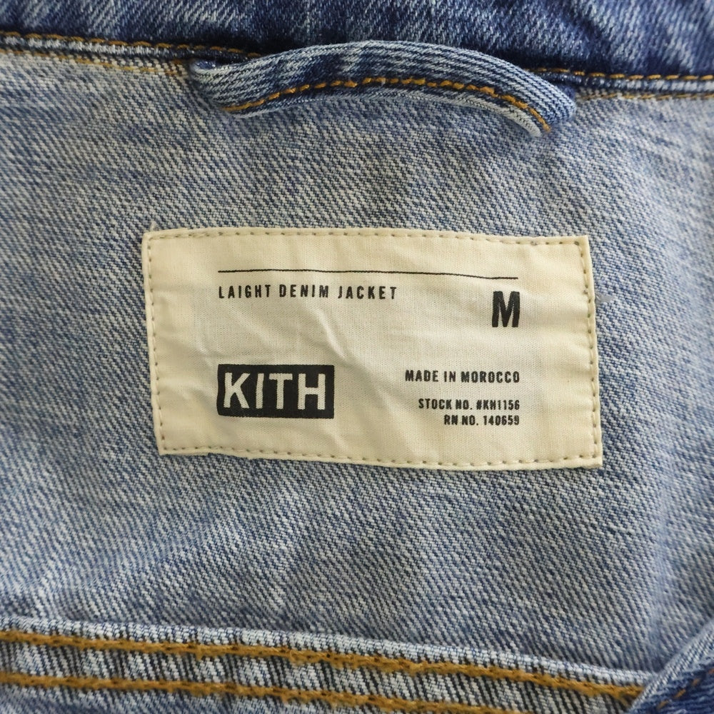 KITH(キス) デニムトラッカージャケット ダメージ加工 インディゴ KH1156-102