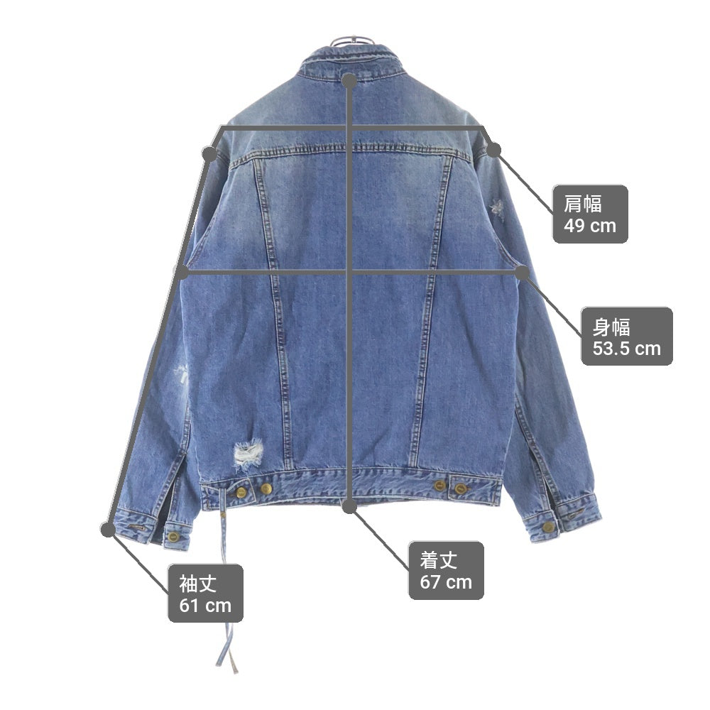 KITH(キス) デニムトラッカージャケット ダメージ加工 インディゴ KH1156-102