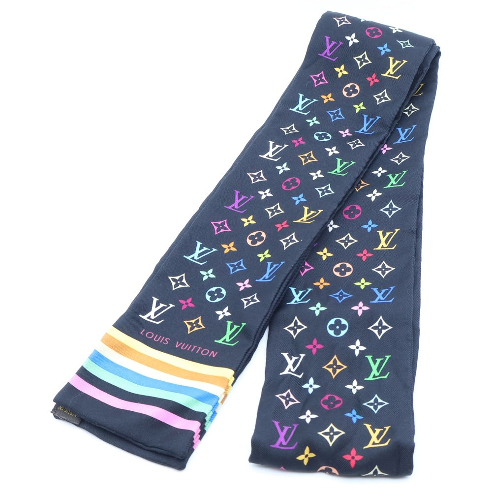 LOUIS VUITTON(ルイヴィトン) モノグラム マルチカラー バンドー ツイリー シルクスカーフ ブラック M71992 レディース