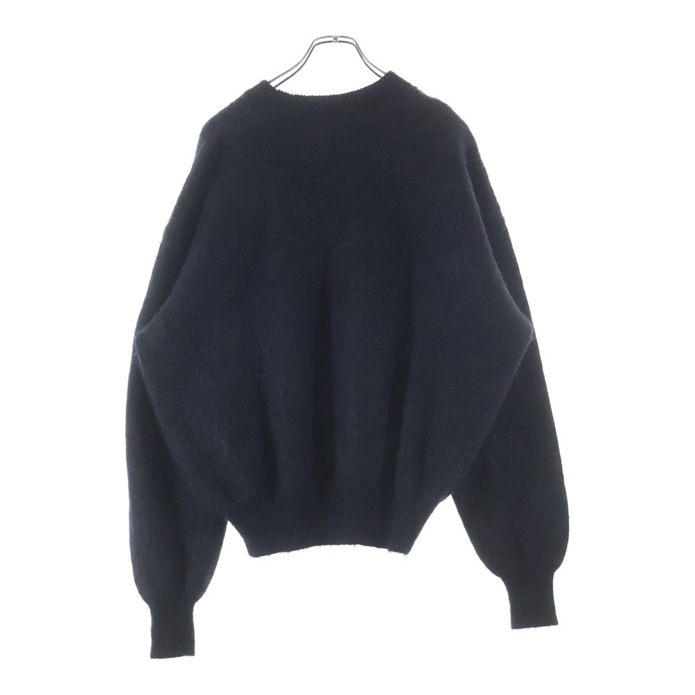 SAINT MICHAEL(セントマイケル) 23AW CREW NECK KNIT フロントロゴ モヘアニット セーター ブラック SM-A23-0000-042