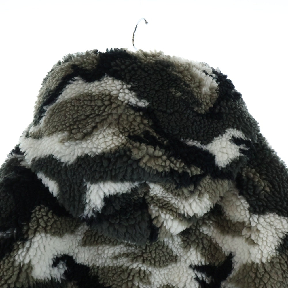 BALENCIAGA(バレンシアガ) Ski Zip-Up Hooded Teddy Jacket スキージップアップ フーディー テディジャケット グレー/カーキ/ホワイト 809469 TPQ11