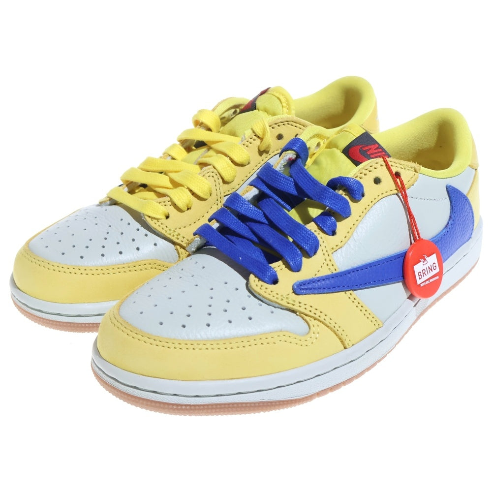 NIKE(ナイキ) ×TRAVIS SCOTT WMNS AIR JORDAN 1 RETRO LOW OG Canary トラヴィススコット ウィメンズ エアジョーダン1 ローカットスニーカー US6.5/23.5cm DZ4137-700 レディース