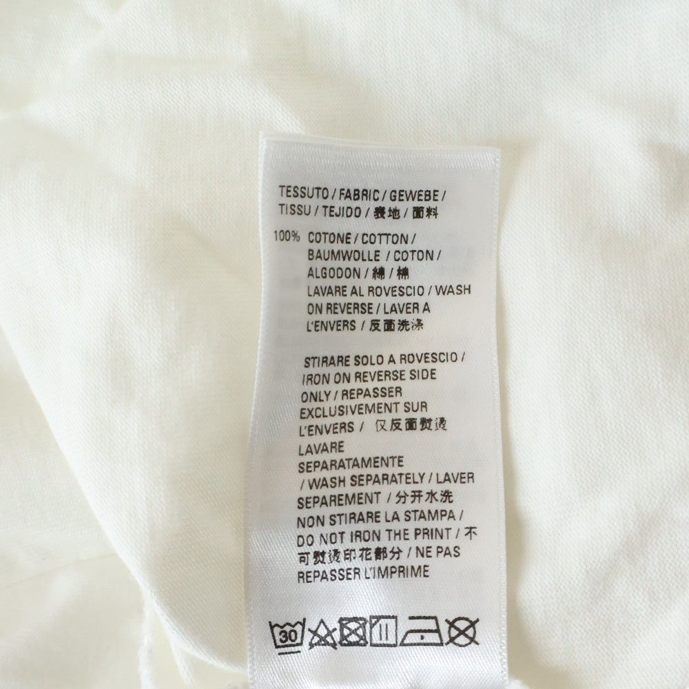 BALENCIAGA(バレンシアガ) 21SS デストロイ加工 ロゴプリント 半袖Tシャツ カットソー ホワイト 651795 TKVB8