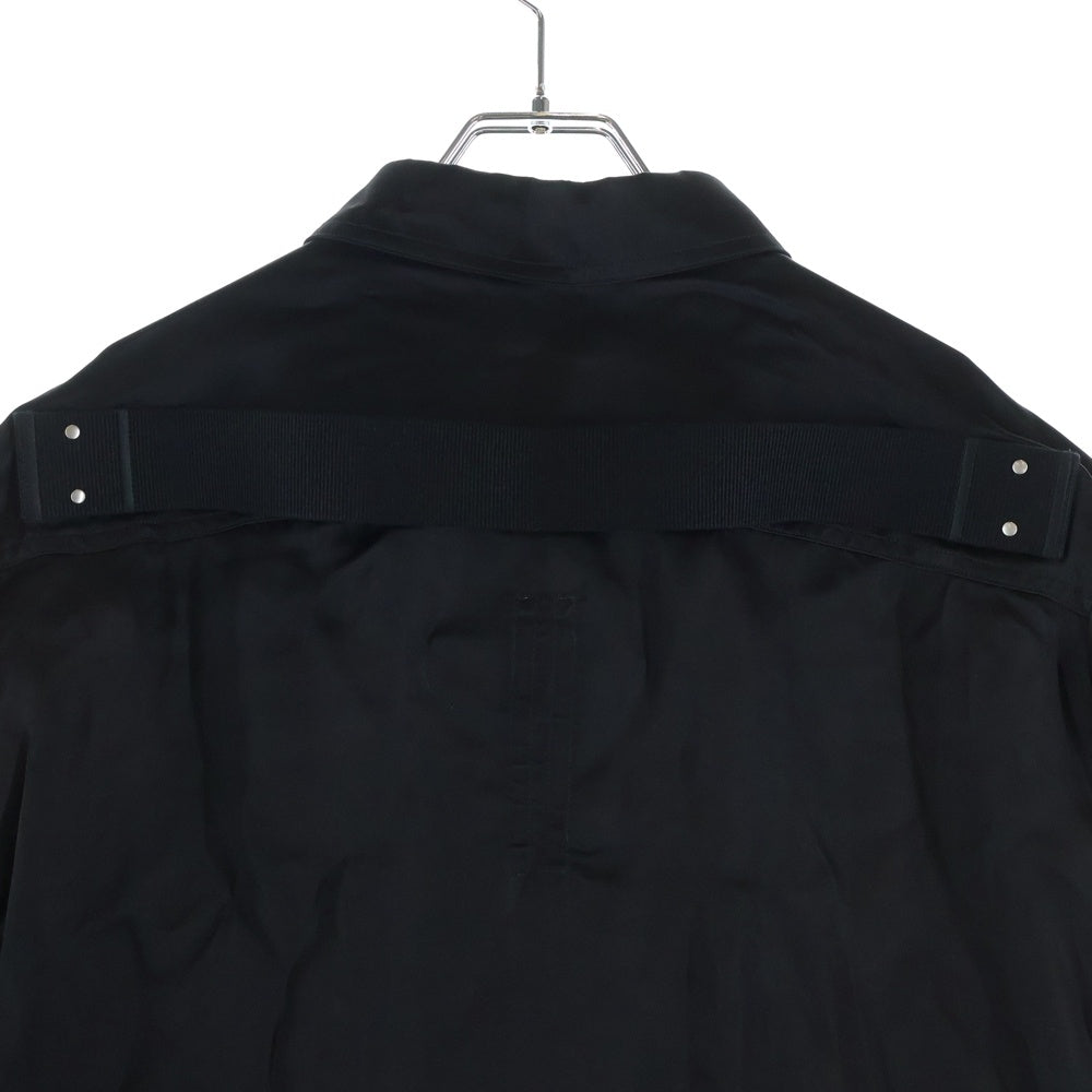 Rick Owens(リックオウエンス) FOGPOCKET OUTERSHIRT 長袖シャツ キュプラ ブラック RU02E1237-HSCH