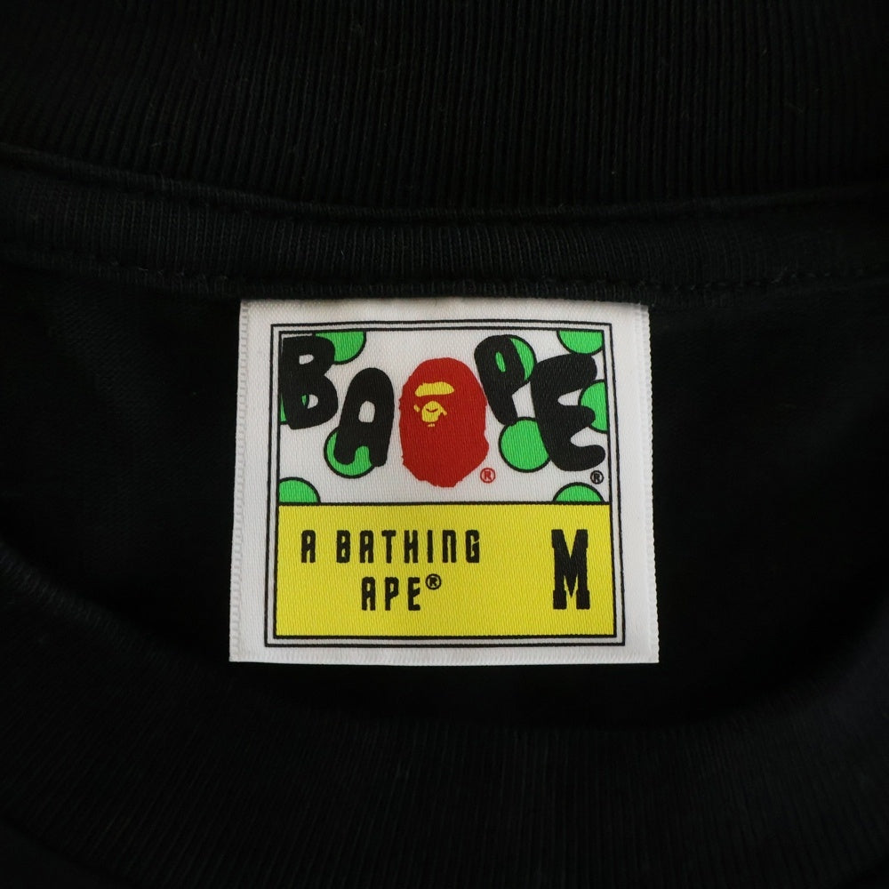 A BATHING APE(アベイシングエイプ) Graffiti Bape Relaxed Fit Tee グラフィティーベイプ リラックスフィット 半袖Tシャツ カットソー ブラック 001TEK301340M
