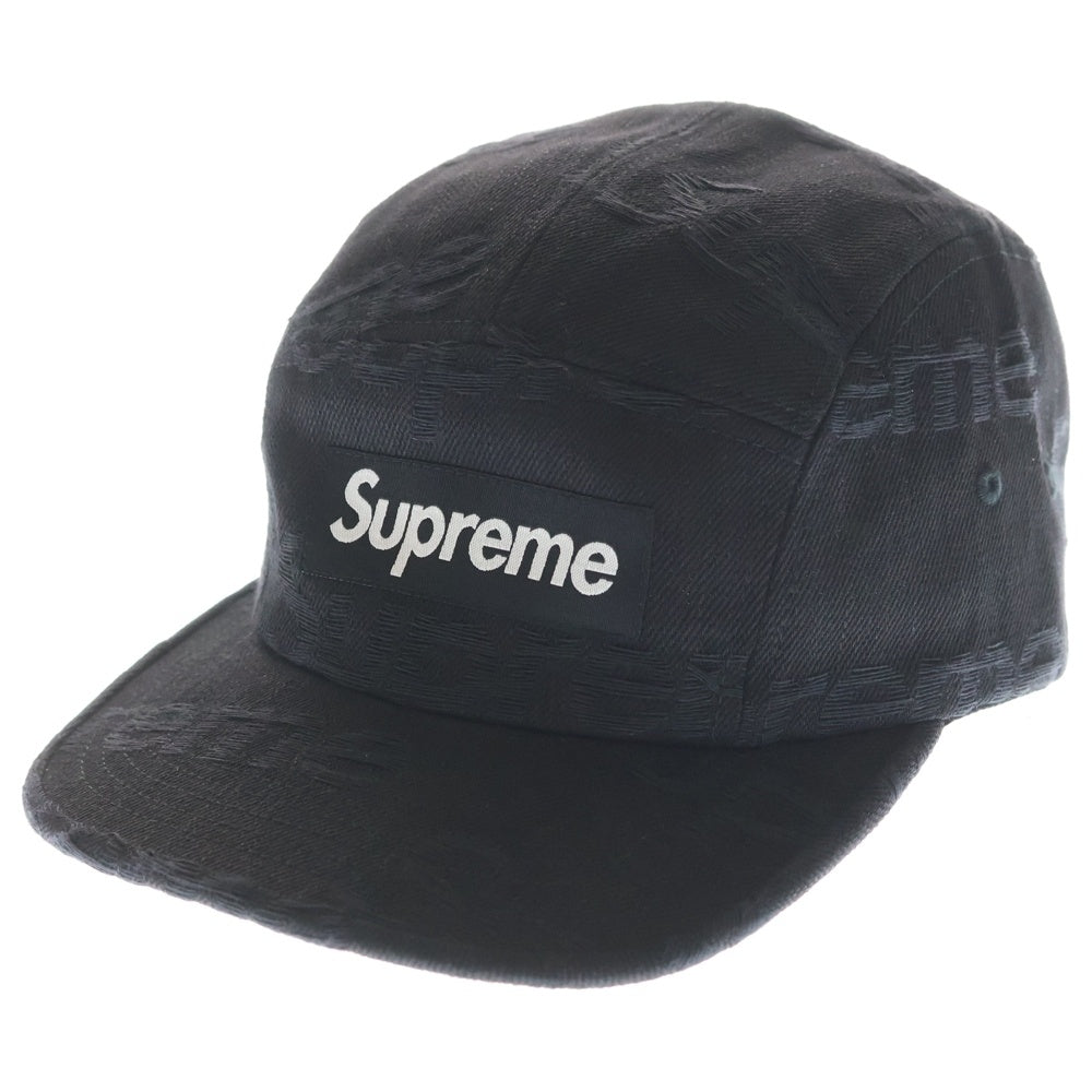 SUPREME(シュプリーム) 25AW Jacquard Logos Denim Camp Cap ジャガードロゴデニムキャンプキャップ 帽子 ブラック