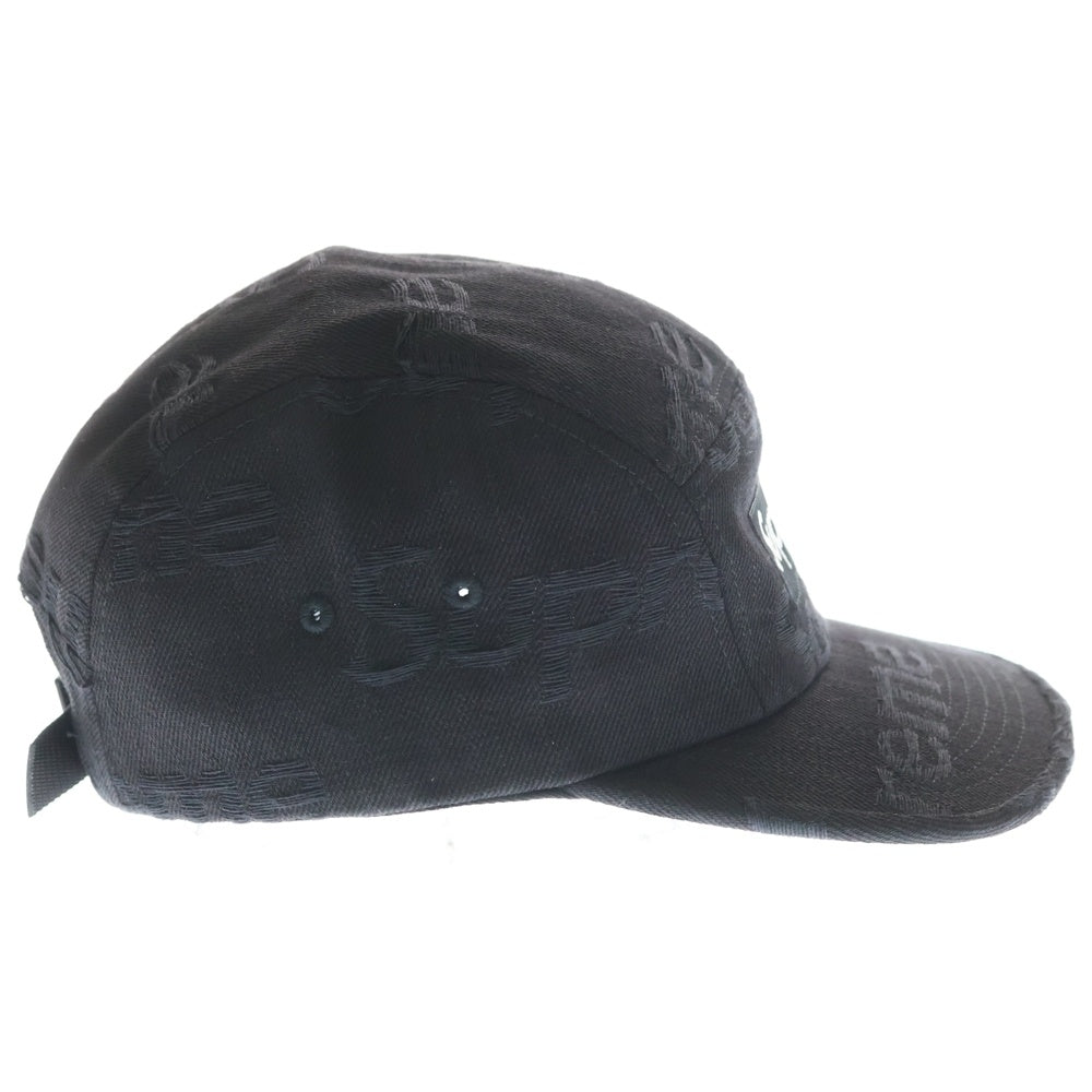 SUPREME(シュプリーム) 25AW Jacquard Logos Denim Camp Cap ジャガードロゴデニムキャンプキャップ 帽子 ブラック