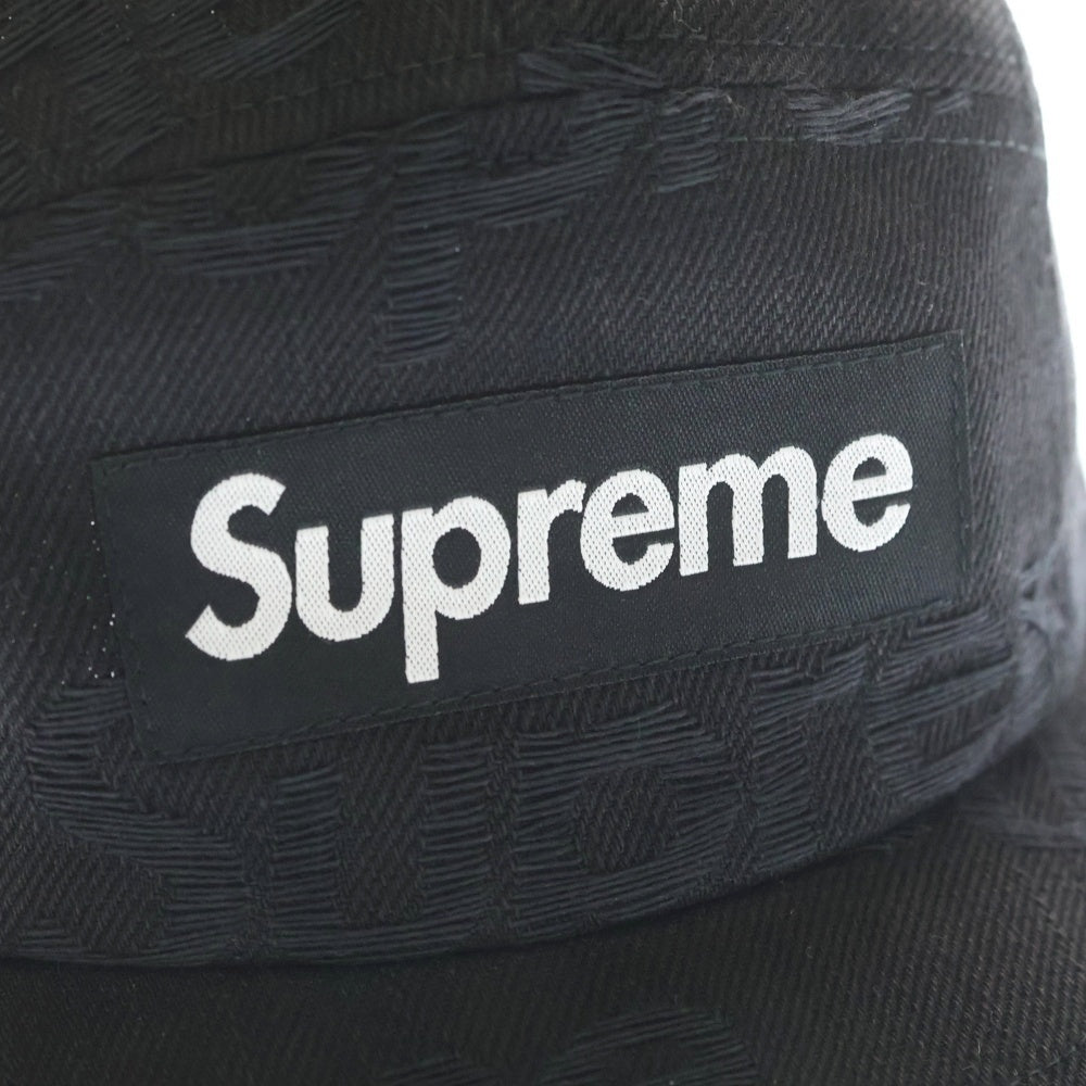 SUPREME(シュプリーム) 25AW Jacquard Logos Denim Camp Cap ジャガードロゴデニムキャンプキャップ 帽子 ブラック