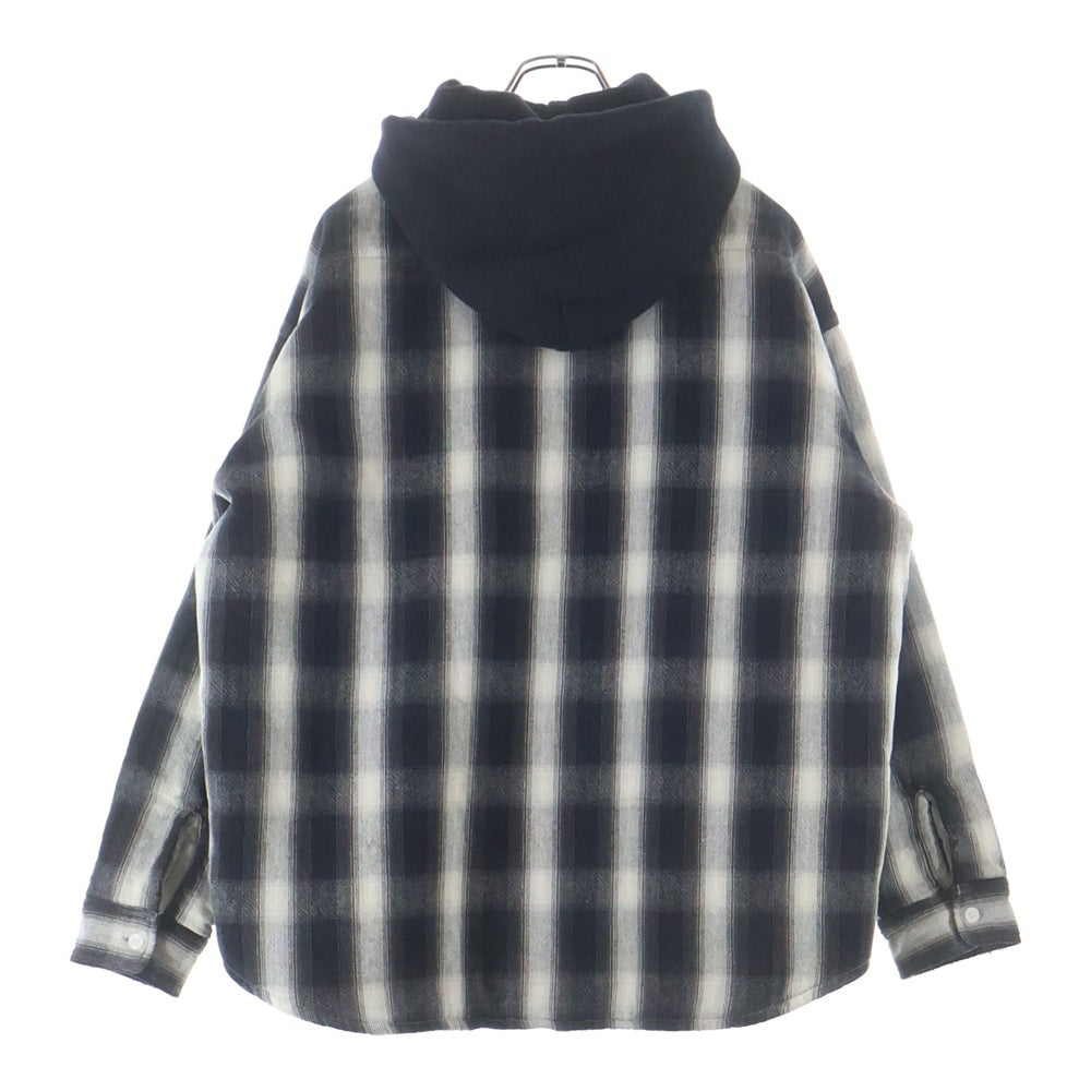 SAINT MICHAEL(セントマイケル) 23AW SHIRT PARKA CHECK シャツパーカー チェック ホワイト/ブラック SM-A23-0000-046