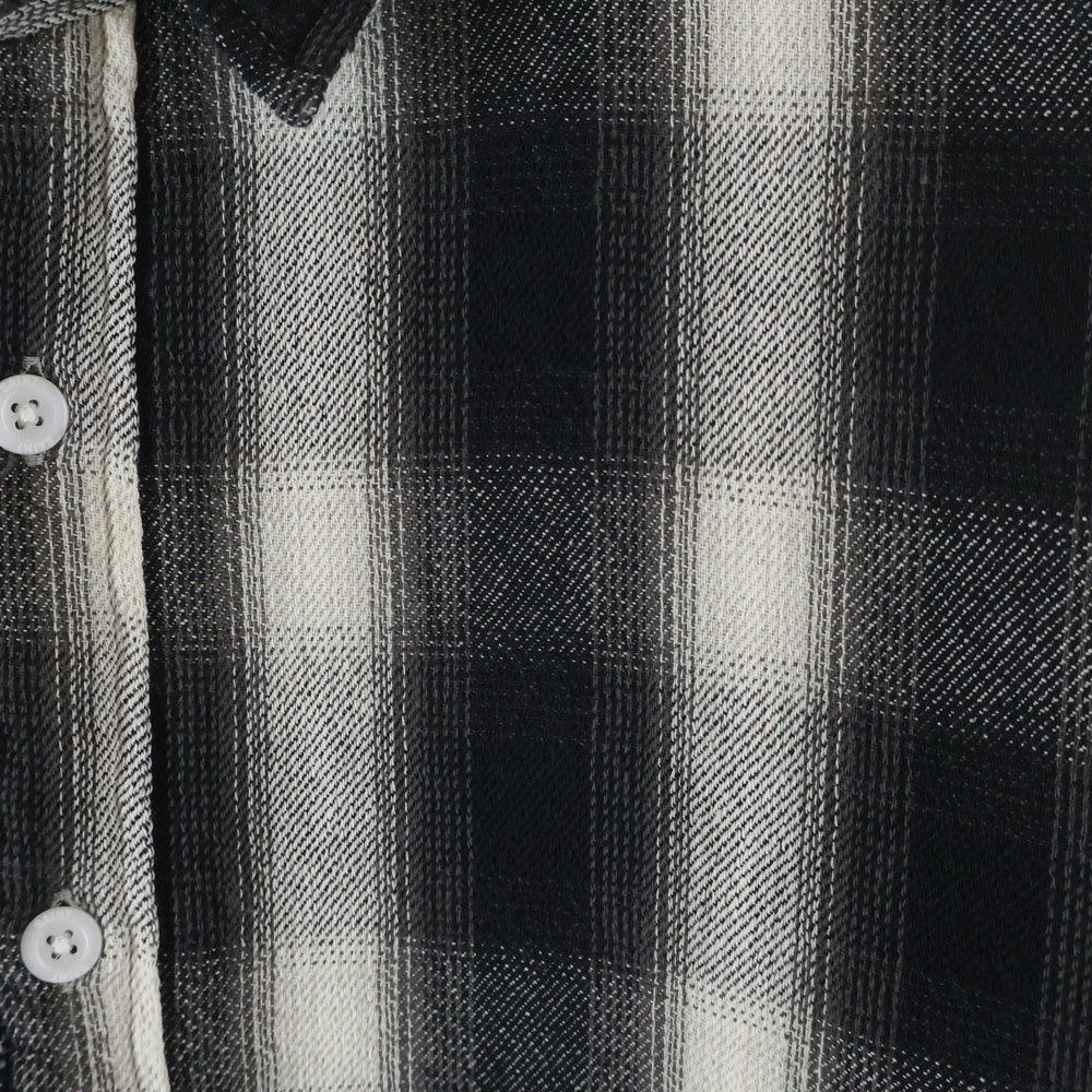SAINT MICHAEL(セントマイケル) 23AW SHIRT PARKA CHECK シャツパーカー チェック ホワイト/ブラック SM-A23-0000-046