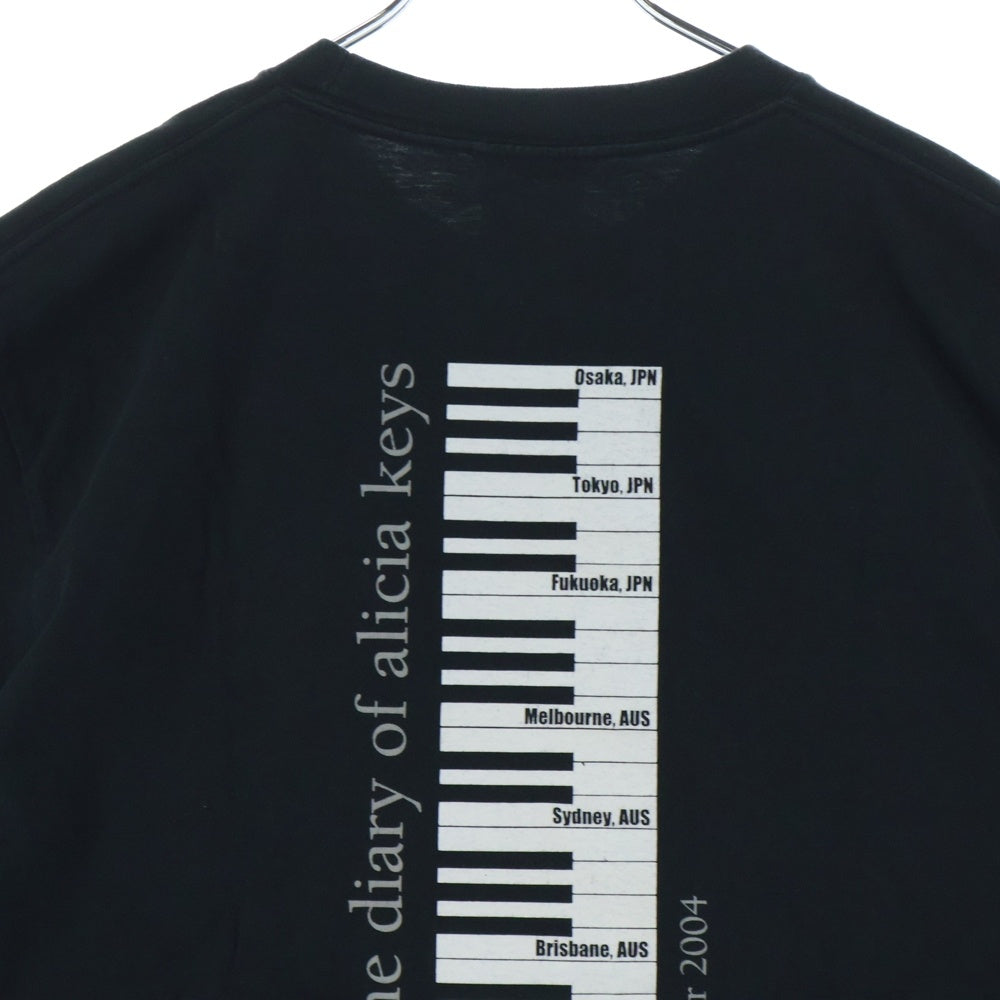 VINTAGE(ヴィンテージ) Alicia Keys The Diary Of Alicia Keys 両面プリント 半袖Tシャツ カットソー ブラック