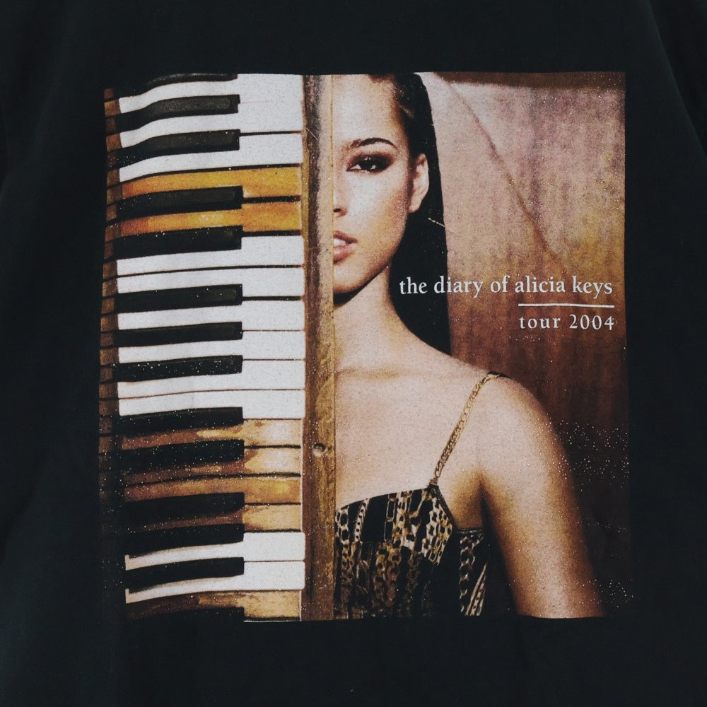 VINTAGE(ヴィンテージ) Alicia Keys The Diary Of Alicia Keys 両面プリント 半袖Tシャツ カットソー ブラック