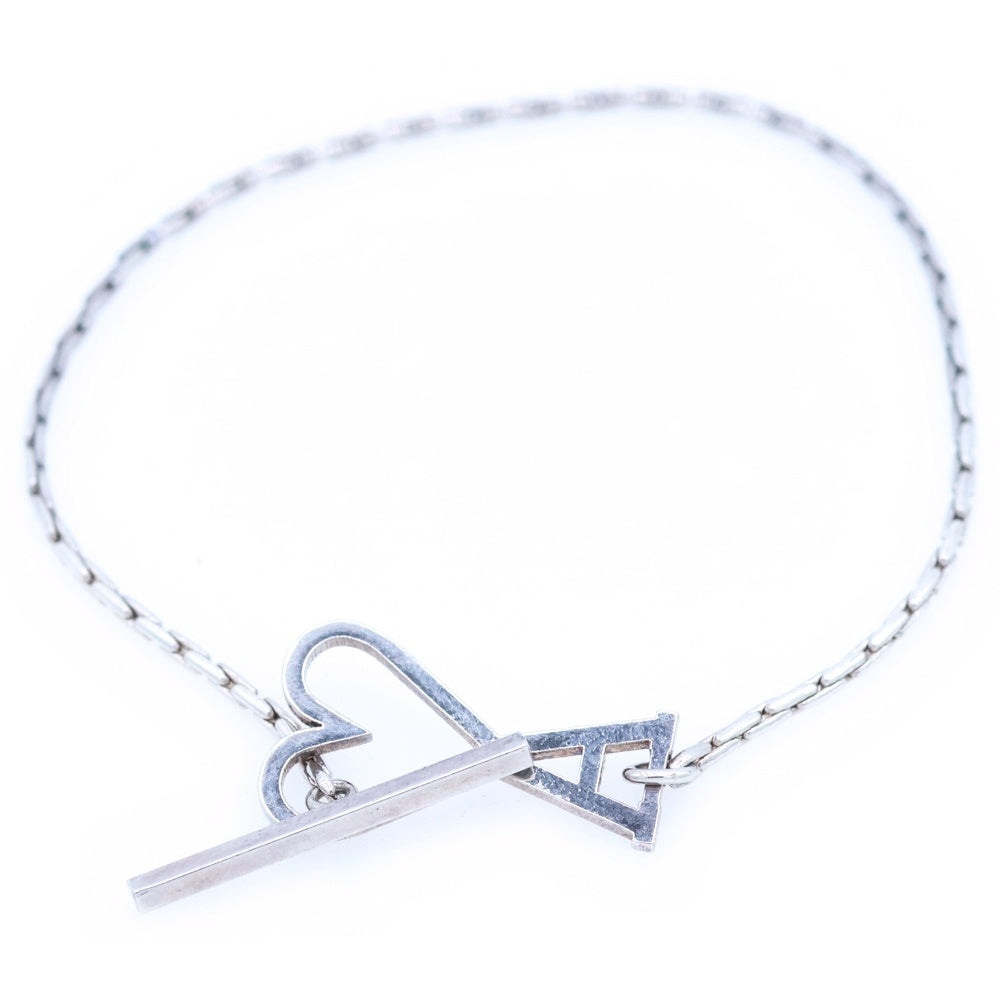 AMI Alexandre Mattiussi(アミアレクサンドルマテュッシ) AMI DE COEUR ハートロゴ チェーンブレスレット シルバー レディース