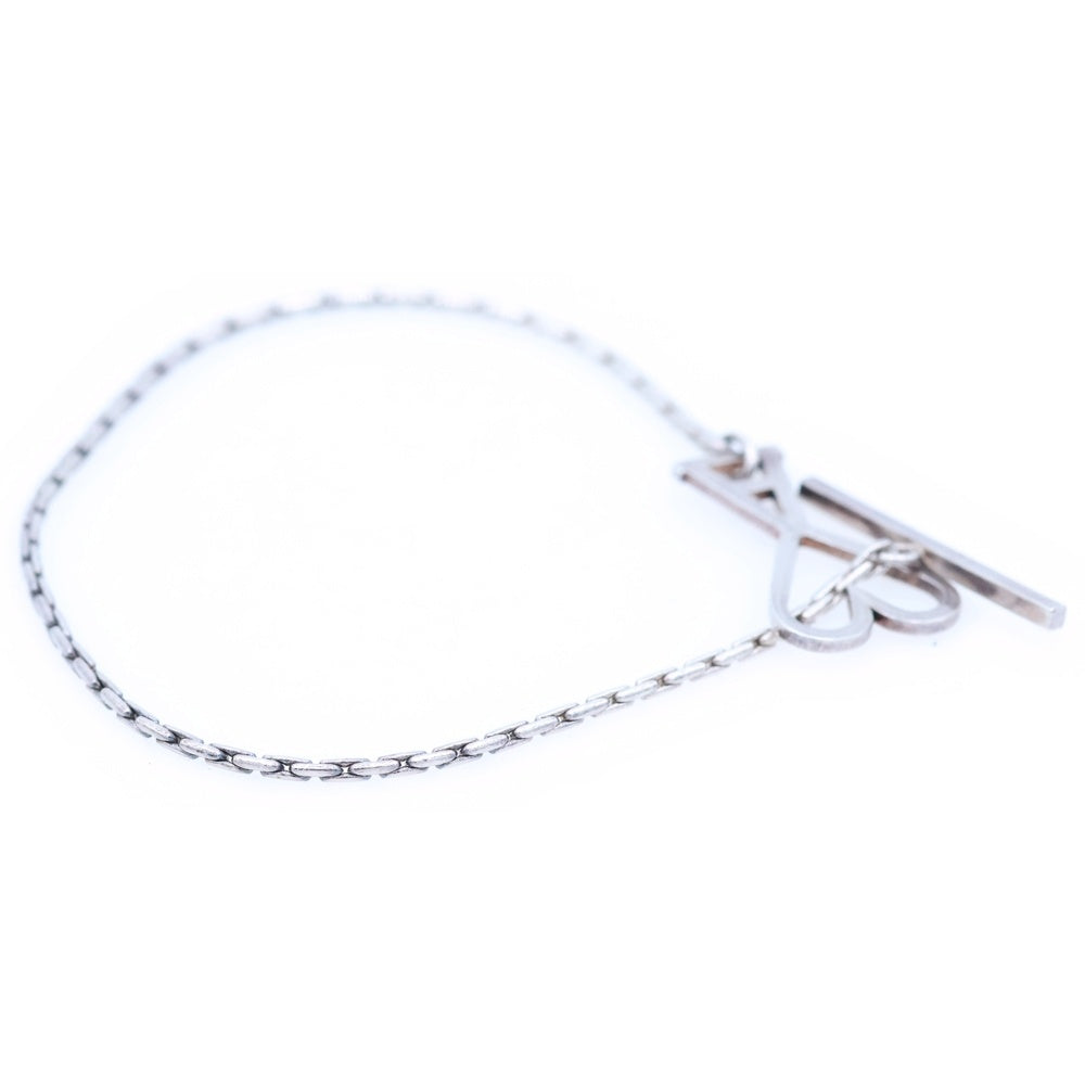 AMI Alexandre Mattiussi(アミアレクサンドルマテュッシ) AMI DE COEUR ハートロゴ チェーンブレスレット シルバー レディース