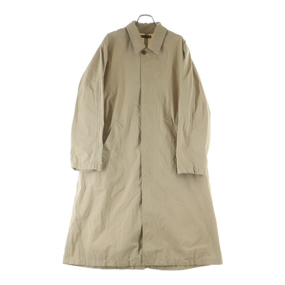 MINEDENIM(マインデニム) 25SS Washed C/N Balmacaan CT ウォッシュドバルカマンコート コットンナイロンロングコート ベージュ 2502-9001
