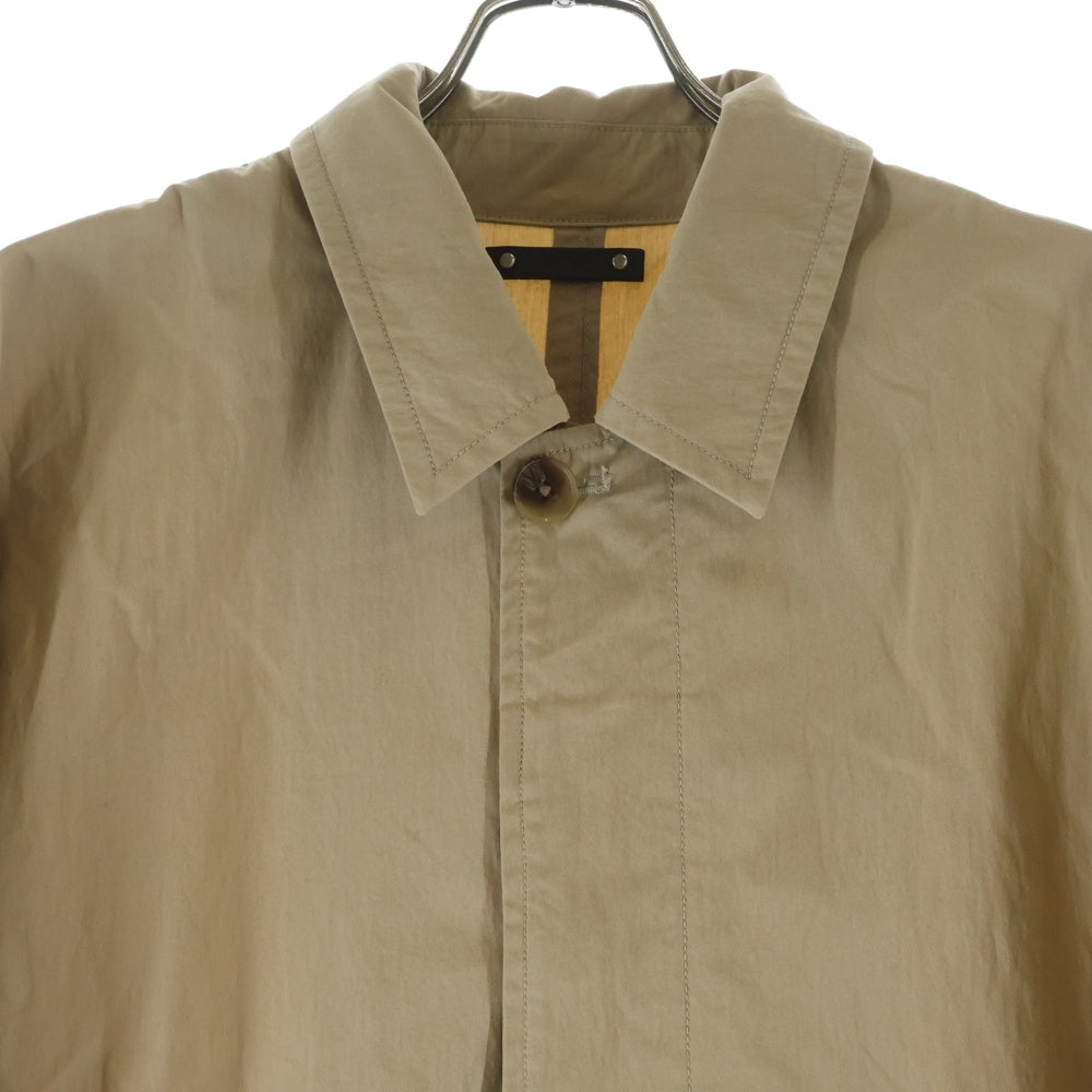 MINEDENIM(マインデニム) 25SS Washed C/N Balmacaan CT ウォッシュドバルカマンコート コットンナイロンロングコート ベージュ 2502-9001