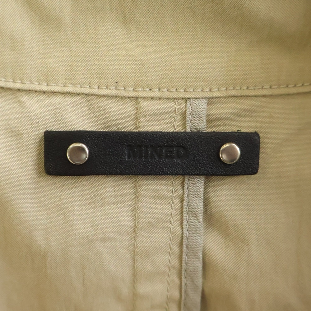 MINEDENIM(マインデニム) 25SS Washed C/N Balmacaan CT ウォッシュドバルカマンコート コットンナイロンロングコート ベージュ 2502-9001