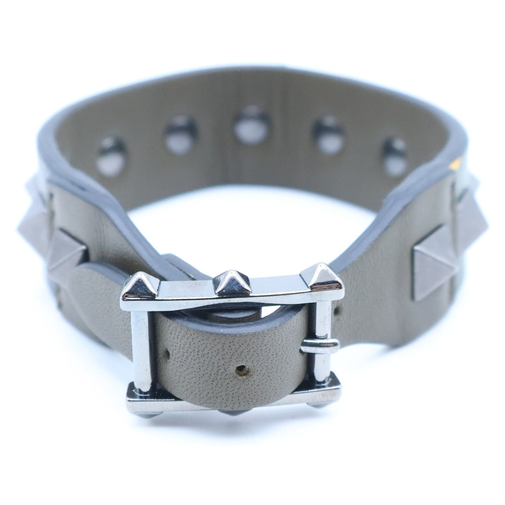 VALENTINO(ヴァレンティノ) カモ柄 マルチ レザー ブレスレット カーキ