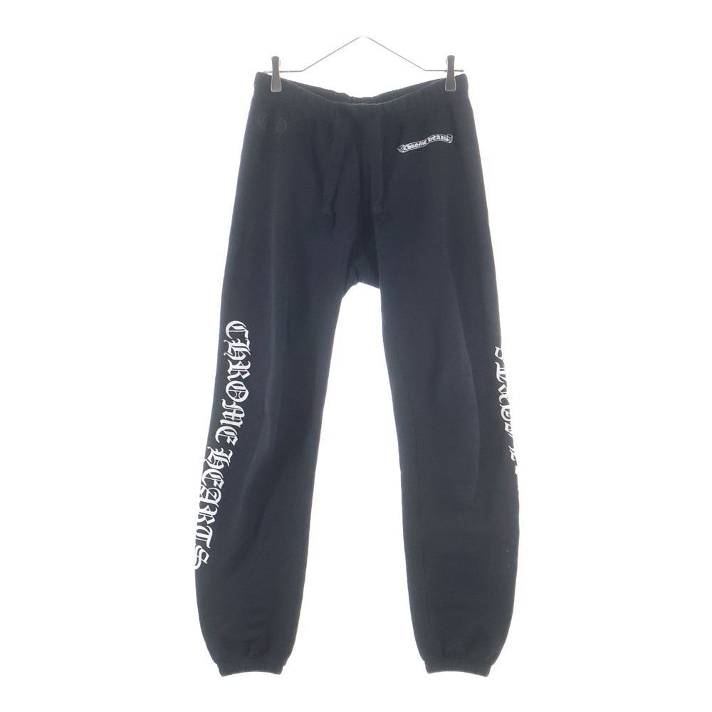 CHROME HEARTS(クロムハーツ) SWTSHRT PANTS フロントスクロールラベル サイドロゴ プリント スウェットパンツ ブラック