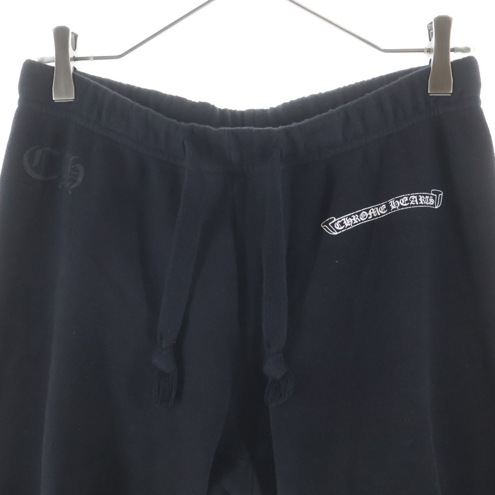 CHROME HEARTS(クロムハーツ) SWTSHRT PANTS フロントスクロールラベル サイドロゴ プリント スウェットパンツ ブラック
