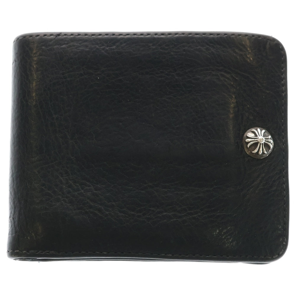 CHROME HEARTS(クロムハーツ) 1SNAP 1スナップ クロス ボールボタン レザーウォレット 財布 ブラック BCA361