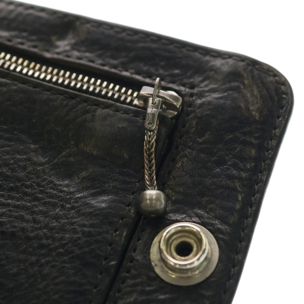CHROME HEARTS(クロムハーツ) 1SNAP 1スナップ クロス ボールボタン レザーウォレット 財布 ブラック BCA361