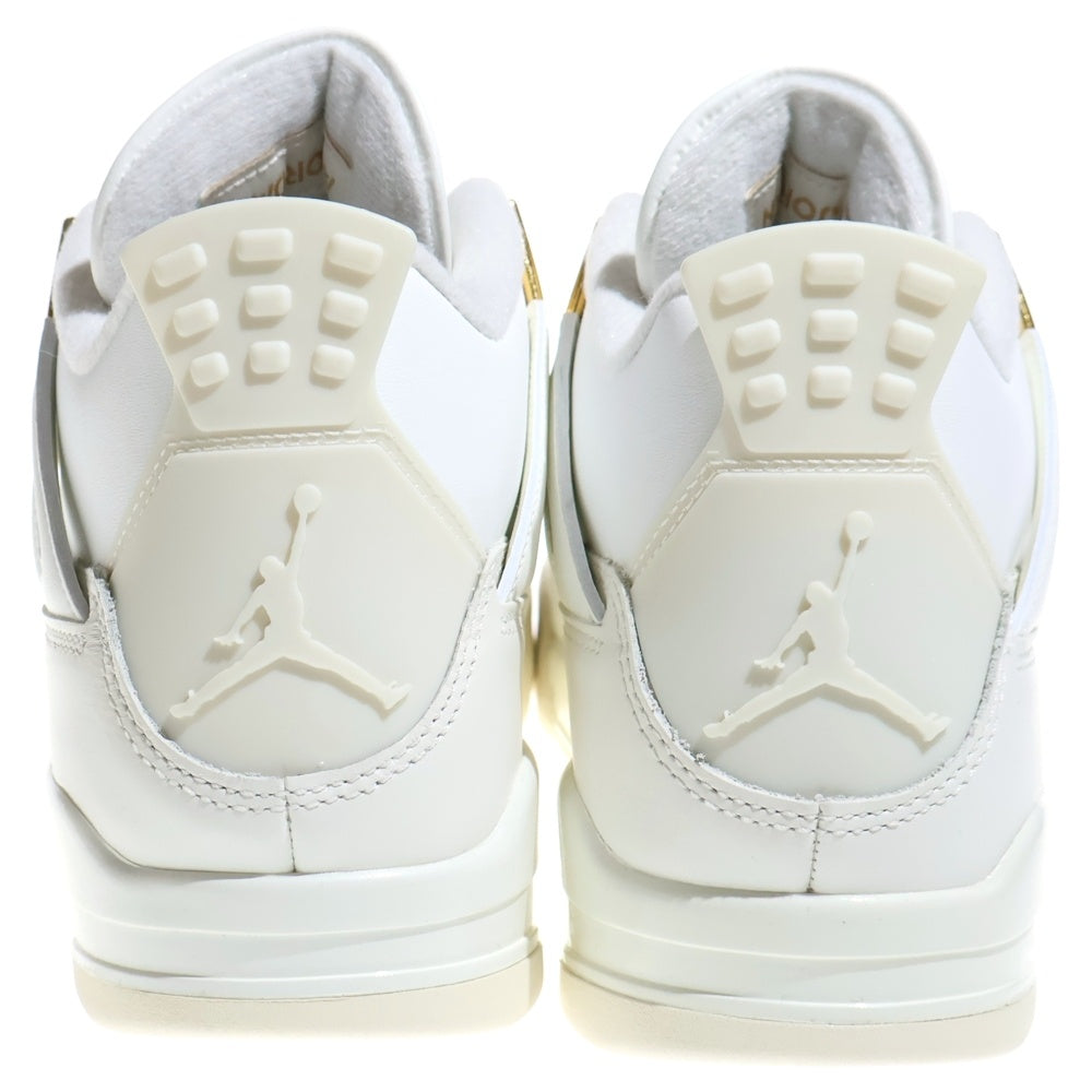 NIKE(ナイキ) WMNS AIR JORDAN 4 RETRO WHITE & GOLD AQ9129-170 ウィメンズ エア ジョーダン 4 レトロ ハイカットスニーカー ホワイト/ゴールド US10/27cm レディース