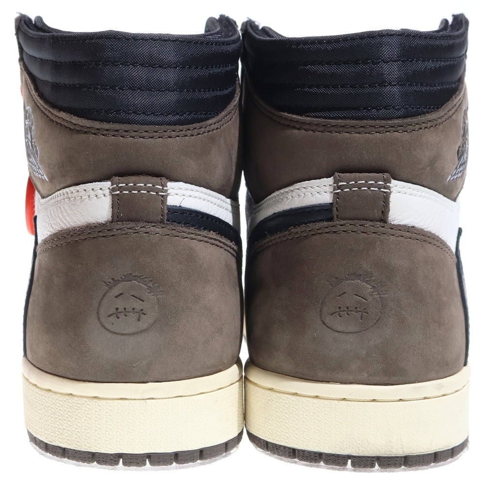 NIKE(ナイキ) ×TRAVIS SCOTT AIR JORDAN 1 RETRO HIGH OG TS SP CD4487-100 トラヴィススコット エアジョーダン1 ハイカットスニーカー ブラウン/ホワイト US9.5/27.5cm