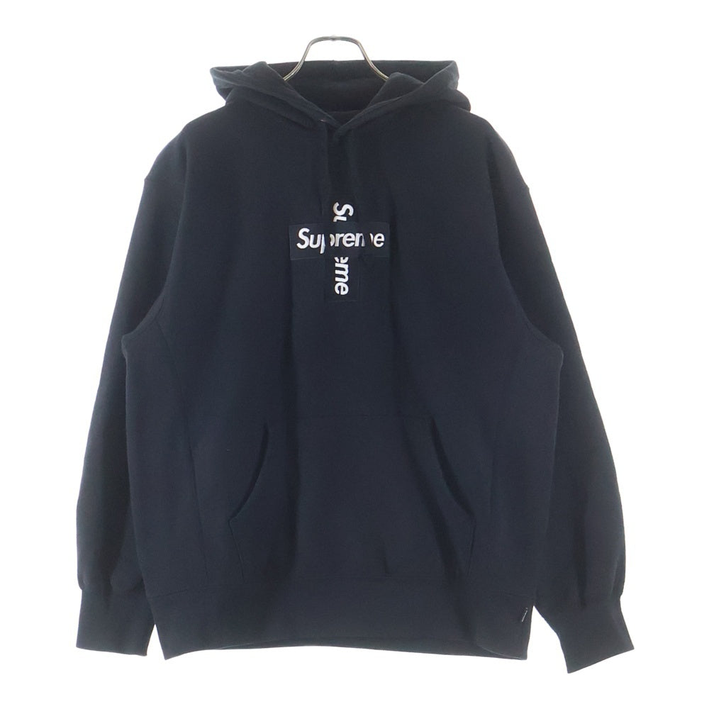 SUPREME(シュプリーム) 20AW Cross box logo Hooded Sweat Shirts クロスボックスロゴ フーデッド シャツ プルオーバーパーカー ブラック