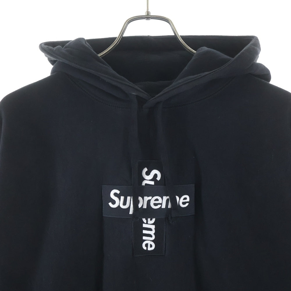 SUPREME(シュプリーム) 20AW Cross box logo Hooded Sweat Shirts クロスボックスロゴ フーデッド シャツ プルオーバーパーカー ブラック
