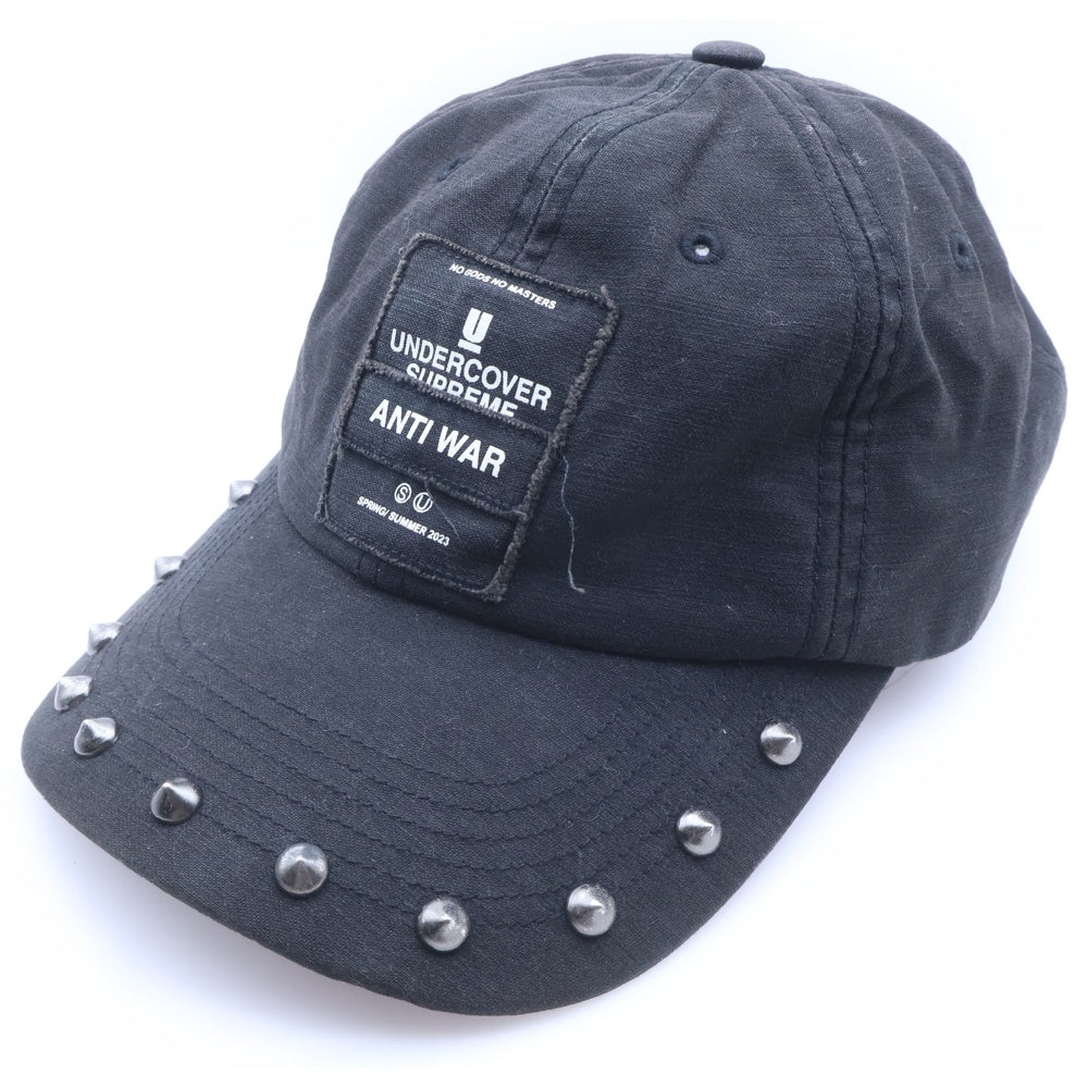 SUPREME(シュプリーム) ×UNDERCOVER Studded 6-Panel アンダーカバー スタッズ 6パネルキャップ 帽子 ブラック