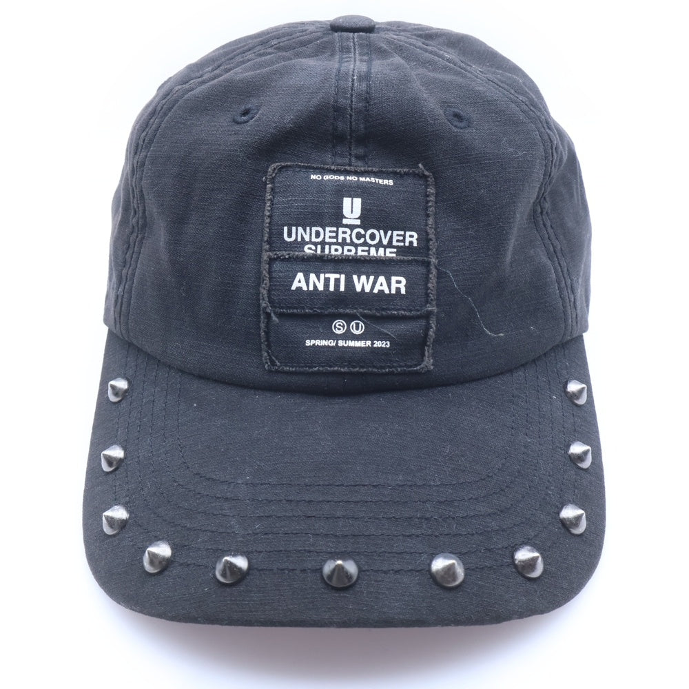 SUPREME(シュプリーム) ×UNDERCOVER Studded 6-Panel アンダーカバー スタッズ 6パネルキャップ 帽子 ブラック