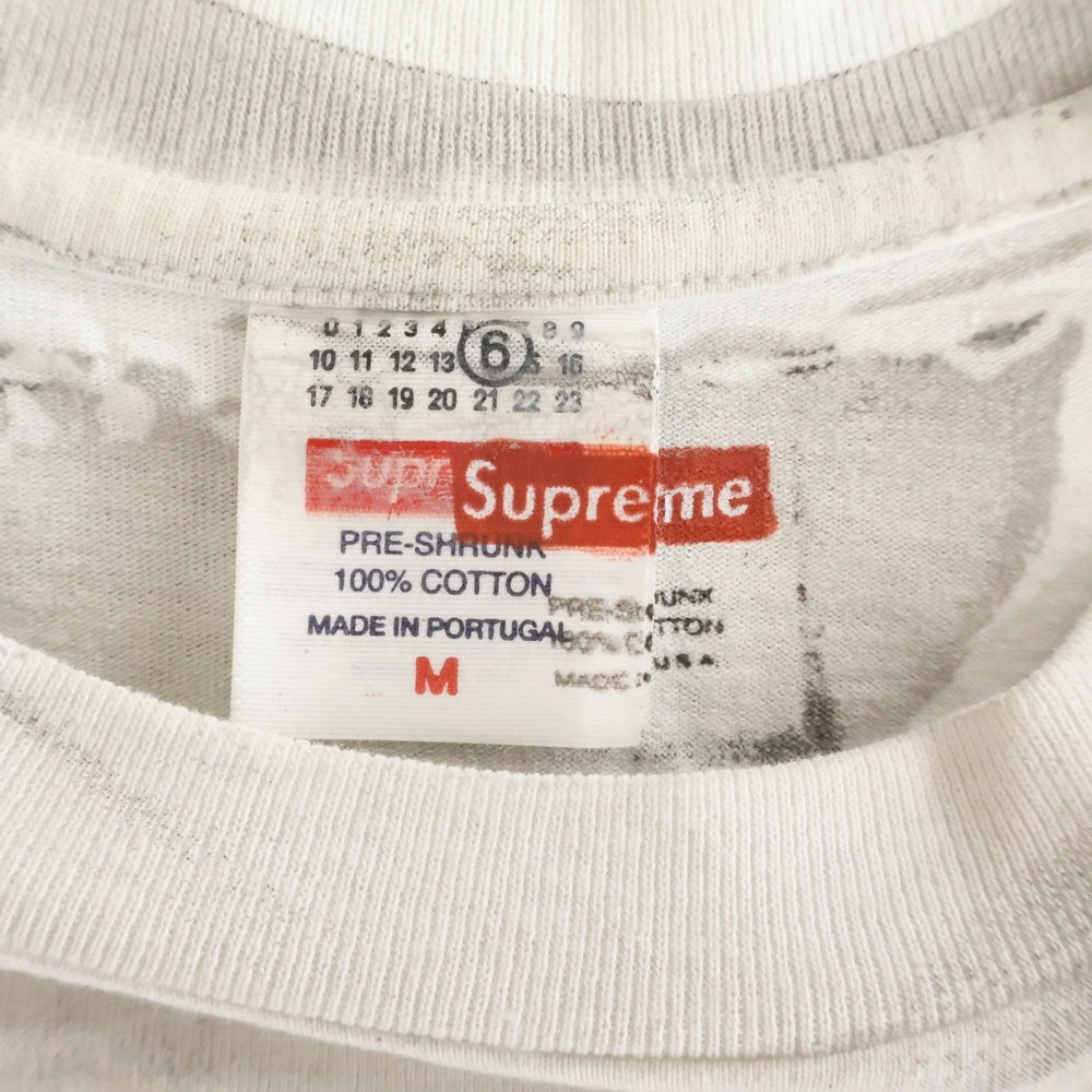 SUPREME(シュプリーム) 24SS ×MM6 Maison Margiela Box Logo Tee ボックスロゴプリント半袖Tシャツ カットソー ホワイト