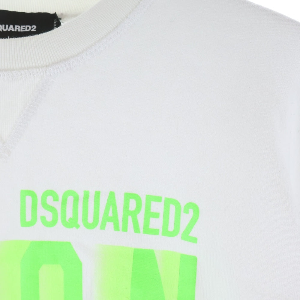 DSQUARED2(ディースクエアード) 24SS アイコン プリントスウェット パーカー トレーナー S79GU0111 ホワイト/グリーン