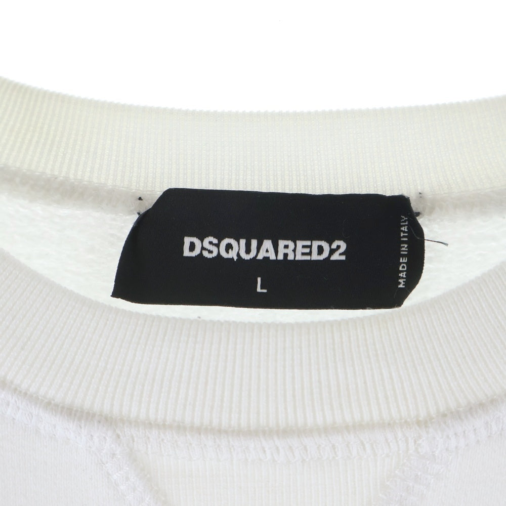 DSQUARED2(ディースクエアード) 24SS アイコン プリントスウェット パーカー トレーナー S79GU0111 ホワイト/グリーン