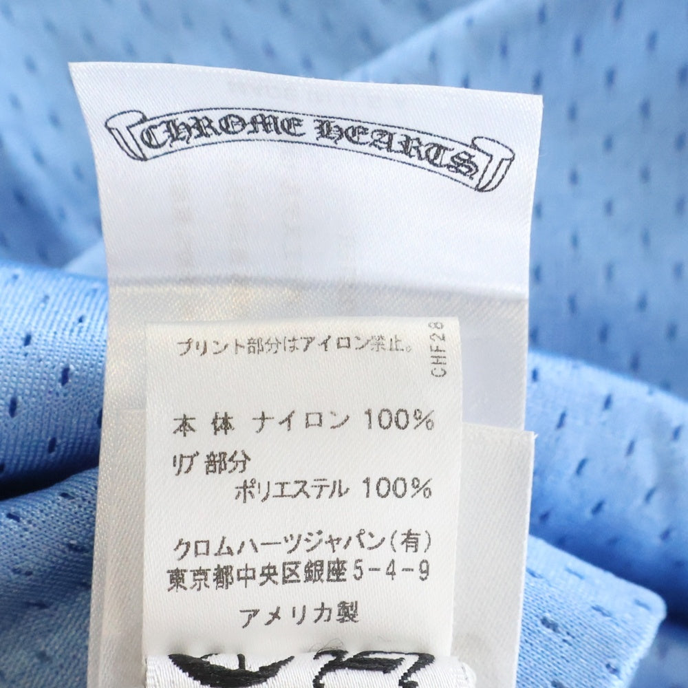 CHROME HEARTS(クロムハーツ) MESH WARM UP JERSEY TEE CHプリントメッシュ半袖Tシャツ ブルー