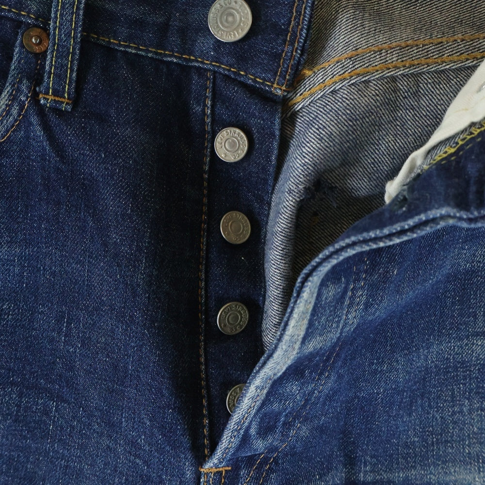 Levi's(リーバイス) 60s VINTAGE 501 BIGE最終 66移行期 ボタン裏6/E混在 レインボーステッチ 並行ステッチ デニムパンツ インディゴ
