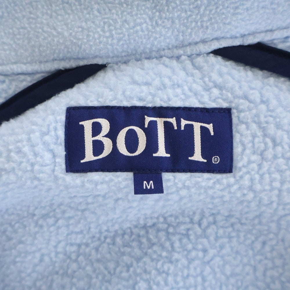 BoTT(ボット) Front logo fleece track jacket with brushed lining フロントロゴ フリース トラック ジャケット 裏起毛 ブルー
