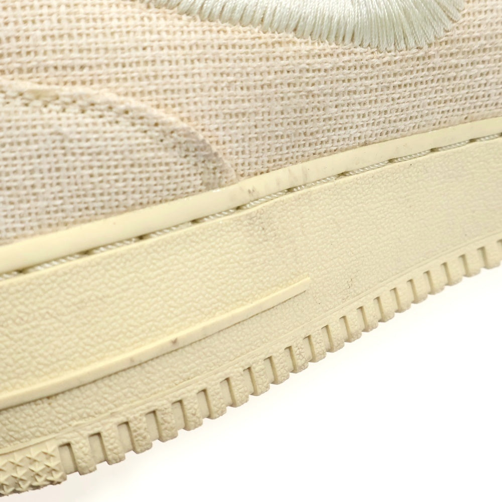 NIKE(ナイキ) ×STUSSY AIR FORCE1 '07 MID SP Fossil DJ7841-200 ステューシー エアフォース1 ミッドカットスニーカー アイボリー US9/27cm