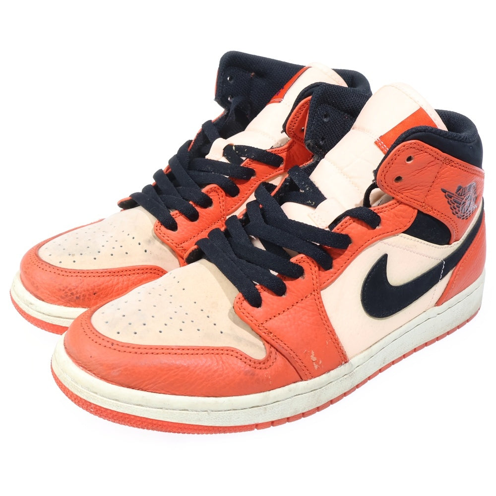 NIKE(ナイキ) AIR JORDAN 1MID SE エア ジョーダン1 ミッド シーズナル エディション オレンジ/ブラック US9/27cm 852542-800