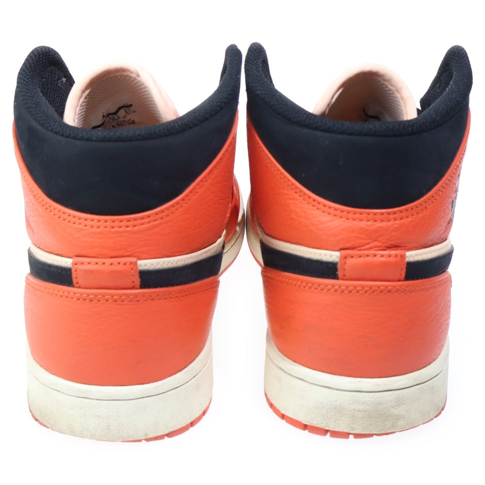 NIKE(ナイキ) AIR JORDAN 1MID SE エア ジョーダン1 ミッド シーズナル エディション オレンジ/ブラック US9/27cm 852542-800