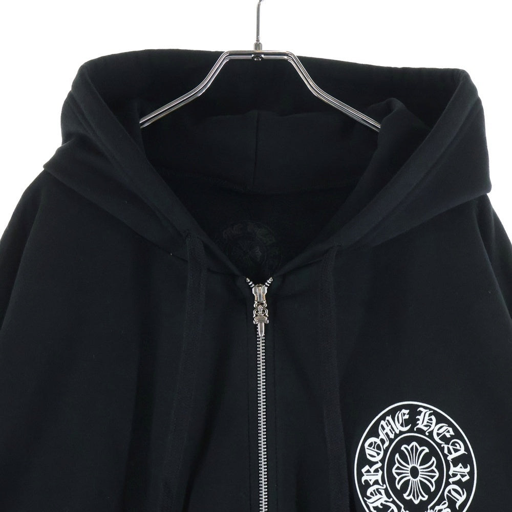 CHROME HEARTS(クロムハーツ) Los Angeles Exclusive Horseshoe Print Dagger Zip Zip-Up Sweatshirt Hoodie ジップアップスウェットパーカー フーディー