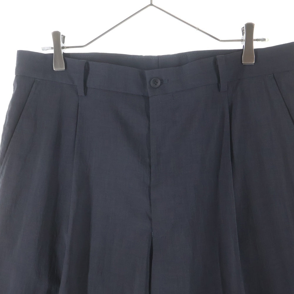YOKO SAKAMOTO(ヨーコサカモト) Two-pleat zip-up tapered slacks 2タック ジップアップ テーパードスラックスパンツ グレー YS-25SS-38