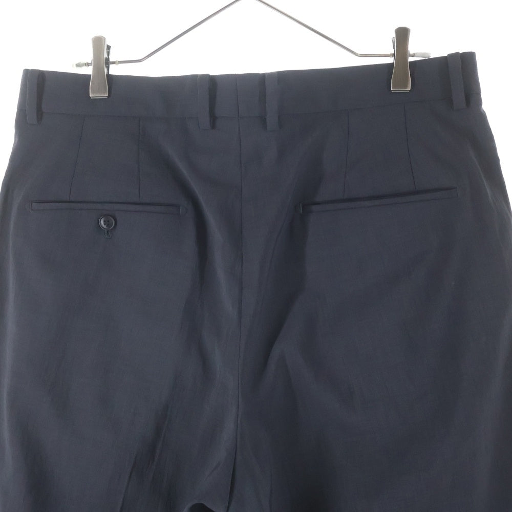 YOKO SAKAMOTO(ヨーコサカモト) Two-pleat zip-up tapered slacks 2タック ジップアップ テーパードスラックスパンツ グレー YS-25SS-38