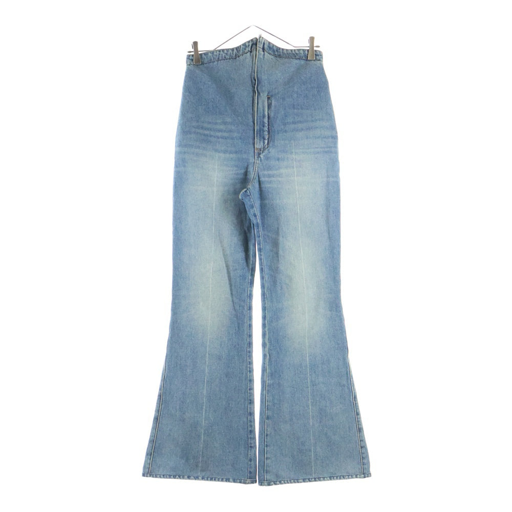 Alexander McQueen(アレキサンダーマックイーン) Fold Over Waist Jeans フォールドオーバーウエストジーンズ フレアデニム レディース インディゴ 813252QMACV