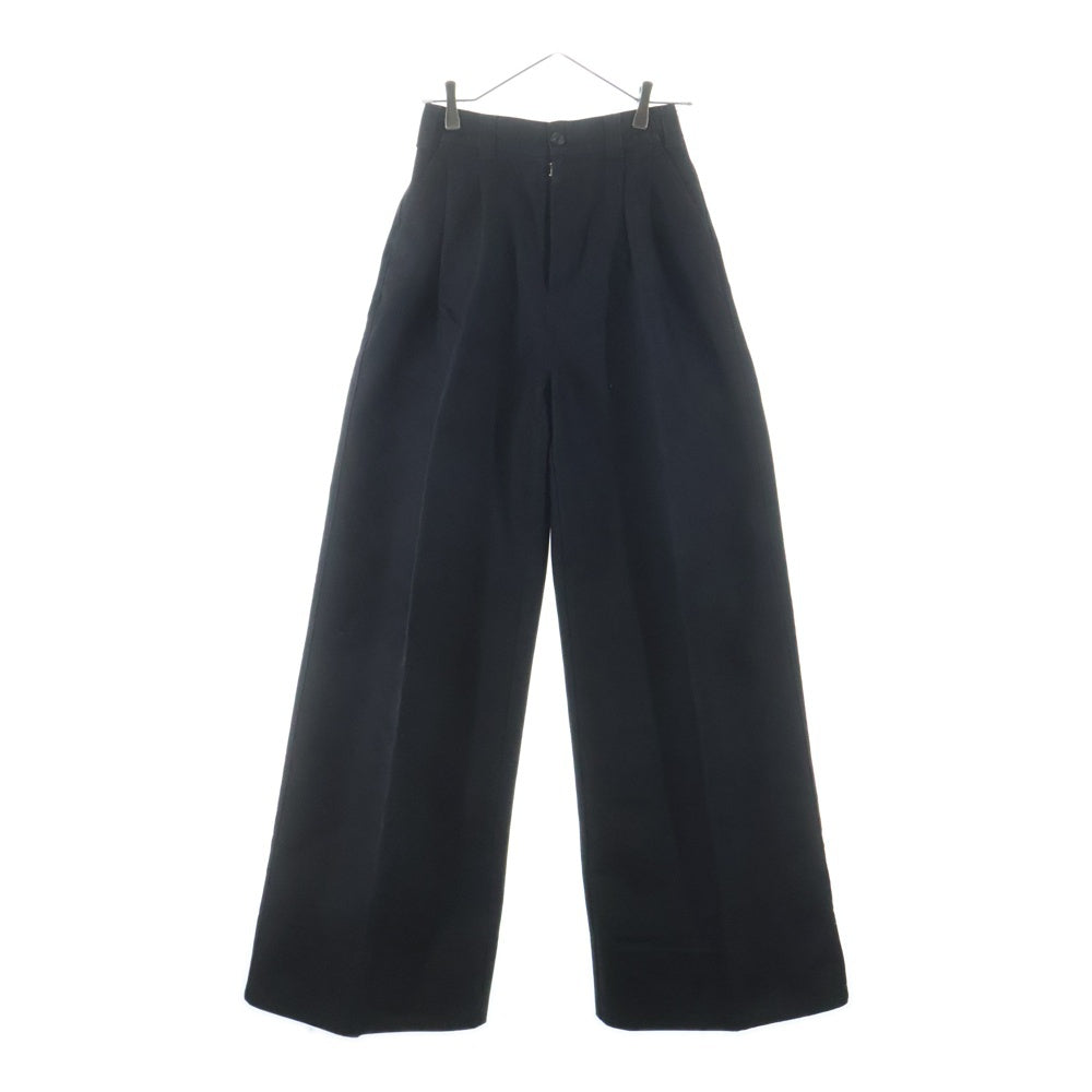 Maison Margiela(メゾンマルジェラ) 24SS Relaxed Tailored Trousers リラックス テーラード トラウザーズ スケーターチノ ワイドパンツ レディース ブラック
